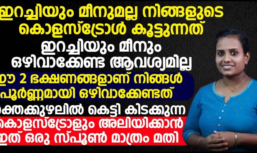 കൊളസ്ട്രോളിന്  കുറയ്ക്കാൻ ഇറച്ചിയും മീനും മാത്രം നിർത്തിയാൽ പോരാ. ഇതാരും കാണാതെ പോകരുതേ.