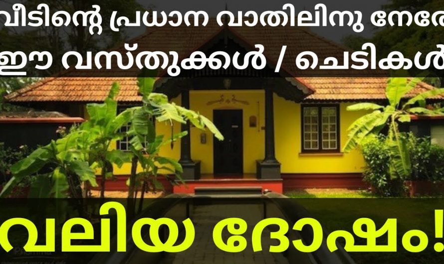 നിങ്ങളുടെ വീട്ടിൽ പ്രധാന വാതിലിനോട് നേരെയാണോ ഇത്തരം വസ്തുക്കളുടെ സ്ഥാനം?  ഇത്തരം കാര്യങ്ങളെ ആരും നിസ്സാരമായി തള്ളിക്കളയരുതേ.