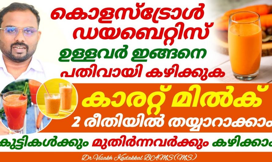 ഷുഗറും കൊളസ്ട്രോളും കുറയ്ക്കാനും പ്രതിരോധശേഷി വർദ്ധിപ്പിക്കാനും ഇത് മാത്രം മതി. ഇതാരും കാണാതെ പോകല്ലേ…| Carrot milk shake benefits