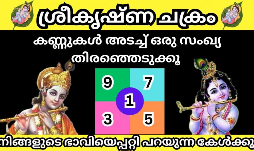 ശ്രീകൃഷ്ണ ചക്രത്തിലൂടെ ഭാവിയെ തിരിച്ചറിയാൻ ഇതിൽ ഒന്നു തൊടു. ഇതാരും കാണാതെ പോകരുതേ.