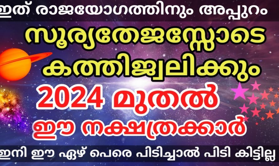 2024ൽ രാജയോഗം നേടിയിട്ടുള്ള നക്ഷത്രക്കാരെ ഇതുവരെയും അറിയാതെ പോയല്ലോ ഈശ്വരാ.