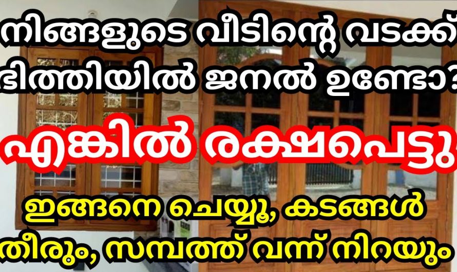 വീടുകളിൽ ധനം കുന്നുകൂടാൻ വടക്കുഭാഗത്തെ ജനൽ തുറന്നിടൂ. ഇതാരും നിസ്സാരമായി തള്ളിക്കളയരുത്.