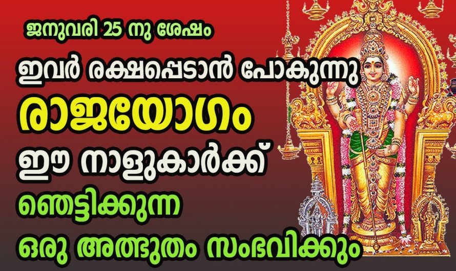 ജനുവരി 25 നു ശേഷം പ്രതിസന്ധികളെ മറികടന്ന് മുന്നേറ്റം തുടങ്ങുന്ന നക്ഷത്രക്കാരെ തിരിച്ചറിയാതെ പോകല്ലേ.