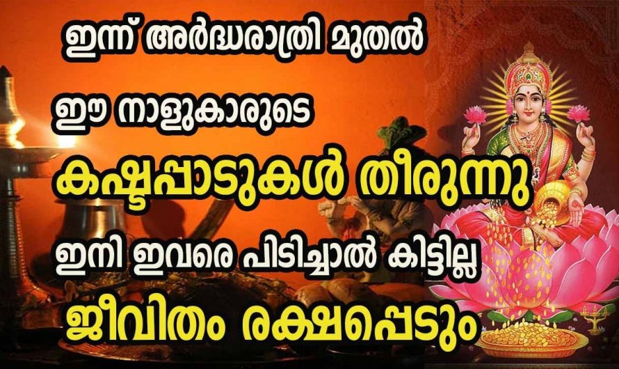 കഷ്ടപ്പാടുകൾക്ക് വിരാമം കുറിച്ചുകൊണ്ട് ജീവിതത്തിൽ മുന്നേറുന്ന നക്ഷത്രക്കാരെ തിരിച്ചറിയാതെ പോകല്ലേ.