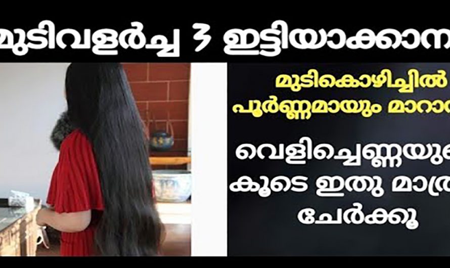 മുടിയിഴകൾ മൂന്നിരട്ടിയായി വളരാൻ ഇതുപയോഗിക്കൂ. മാറ്റം സ്വയം തിരിച്ചറിയൂ.