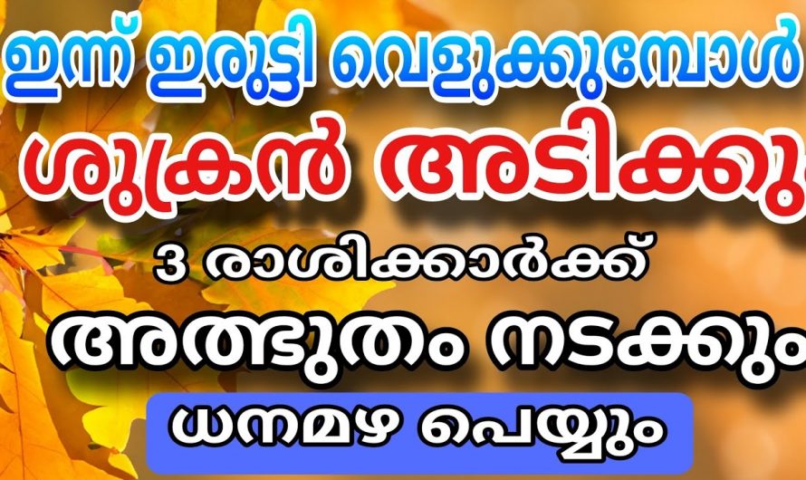 ഇരട്ടി വെളുക്കും മുമ്പ് ജീവിതത്തിൽ ശുക്രനടിക്കുന്ന രാശിക്കാരെ ഒരു കാരണവശാലും അറിയാതിരിക്കല്ലേ.